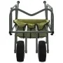 Carrito de pesca 2 ruedas acero recubrimiento en polvo verde by vidaXL, Fishing - Ref: Foro24-94870, Price: 127,64 €, Discoun...