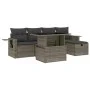 Gartenmöbel-Set, 6-teilig, mit grauen Polstern aus synthetischem Rattan. von vidaXL, Gartensets - Ref: Foro24-3274970, Preis:...