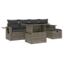 Set de muebles de jardín 6 pzas y cojines ratán sintético gris by vidaXL, Garden sets - Ref: Foro24-3274970, Price: 392,17 €,...