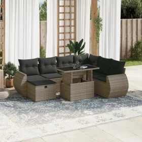 Set de sofás de jardín y cojines 8 piezas ratán sintético gris by vidaXL, Garden sets - Ref: Foro24-3275160, Price: 538,05 €,...
