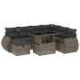 Gartensofa-Set und Kissen, 8-teilig, aus grauem Kunst-Rattan. von vidaXL, Gartensets - Ref: Foro24-3275160, Preis: 536,36 €, ...