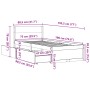 Solid pine wood bed frame with drawers 75x190 cm by vidaXL, Beds and slatted bases - Ref: Foro24-846807, Price: 135,25 €, Dis...