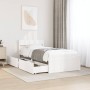 Bed frame with drawers solid white pine wood 90x190 cm by vidaXL, Beds and slatted bases - Ref: Foro24-846805, Price: 167,37 ...