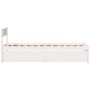 Bed frame with drawers solid white pine wood 90x190 cm by vidaXL, Beds and slatted bases - Ref: Foro24-846805, Price: 167,37 ...