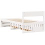 Bed frame with drawers solid white pine wood 90x190 cm by vidaXL, Beds and slatted bases - Ref: Foro24-846805, Price: 167,37 ...
