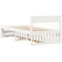 Bed frame with drawers solid white pine wood 90x190 cm by vidaXL, Beds and slatted bases - Ref: Foro24-846805, Price: 169,64 ...