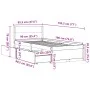 Bed frame with drawers solid white pine wood 90x190 cm by vidaXL, Beds and slatted bases - Ref: Foro24-846805, Price: 169,64 ...