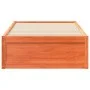 Estructura de cama madera maciza pino marrón cera 100x200 cm de vidaXL, Camas y somieres - Ref: Foro24-846830, Precio: 137,78...