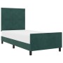 Estructura de cama Verde oscuro 100 x 200 cm Terciopelo