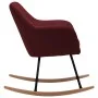 Silla mecedora de tela rojo vino tinto de vidaXL, Mecedoras - Ref: Foro24-289535, Precio: 134,64 €, Descuento: %