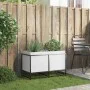Massive weiße Kiefernholz-Pflanzschale 80x40x50 cm von vidaXL, Töpfe und Pflanzgefäße - Ref: Foro24-847029, Preis: 91,09 €, R...
