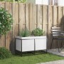 Massive weiße Kiefernholz-Pflanzschale 80x40x50 cm von vidaXL, Töpfe und Pflanzgefäße - Ref: Foro24-847029, Preis: 92,37 €, R...