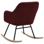 Silla mecedora de tela rojo vino tinto de vidaXL, Mecedoras - Ref: Foro24-289535, Precio: 134,64 €, Descuento: %