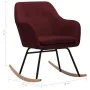 Silla mecedora de tela rojo vino tinto de vidaXL, Mecedoras - Ref: Foro24-289535, Precio: 134,64 €, Descuento: %