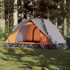 Tienda de campaña iglú 3 personas apertura rápida gris/naranja by vidaXL, tents - Ref: Foro24-4004195, Price: 77,52 €, Discou...