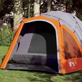Iglu-Zelt für 3 Personen, schnelles Öffnen, grau/orange. von vidaXL, Zelte - Ref: Foro24-4004224, Preis: 119,17 €, Rabatt: %