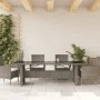 Mesa de jardín superficie de vidrio ratán PE gris 240x90x75 cm de vidaXL, Mesas de jardín - Ref: Foro24-365599, Precio: 285,4...