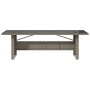 Mesa de jardín superficie de vidrio ratán PE gris 240x90x75 cm by vidaXL, Garden tables - Ref: Foro24-365599, Price: 290,85 €...