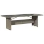 Mesa de jardín superficie de vidrio ratán PE gris 240x90x75 cm de vidaXL, Mesas de jardín - Ref: Foro24-365599, Precio: 285,4...
