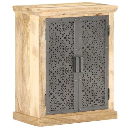 Sideboard with steel doors solid mango wood 60x35x75 cm by vidaXL, Sideboards - Ref: Foro24-289094, Price: 312,39 €, Discount: %