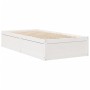 Estructura de cama madera maciza de pino blanco 75x190 cm de vidaXL, Camas y somieres - Ref: Foro24-846847, Precio: 123,61 €,...