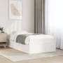Massives Bettgestell aus weißem Kiefernholz, 75 x 190 cm von vidaXL, Betten und Lattenroste - Ref: Foro24-846847, Preis: 122,...