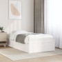 Massives Bettgestell aus weißem Kiefernholz, 75 x 190 cm von vidaXL, Betten und Lattenroste - Ref: Foro24-846847, Preis: 123,...
