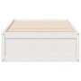 Estructura de cama madera maciza de pino blanco 75x190 cm de vidaXL, Camas y somieres - Ref: Foro24-846847, Precio: 123,61 €,...