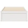 Solid white pine wood bed frame 75x190 cm by vidaXL, Beds and slatted bases - Ref: Foro24-846847, Price: 121,92 €, Discount: %