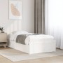 Massives Bettgestell aus weißem Kiefernholz, 90 x 200 cm von vidaXL, Betten und Lattenroste - Ref: Foro24-846832, Preis: 155,...