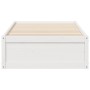 Estructura de cama madera maciza de pino blanco 90x200 cm de vidaXL, Camas y somieres - Ref: Foro24-846832, Precio: 155,49 €,...