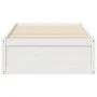 Solid white pine wood bed frame 90x200 cm by vidaXL, Beds and slatted bases - Ref: Foro24-846832, Price: 153,60 €, Discount: %