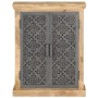 Aparador con puertas de acero madera mango macizo 60x35x75 cm de vidaXL, Aparadores - Ref: Foro24-289094, Precio: 319,19 €, D...