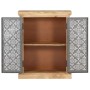 Aparador con puertas de acero madera mango macizo 60x35x75 cm de vidaXL, Aparadores - Ref: Foro24-289094, Precio: 319,19 €, D...
