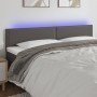 Cabecero con LED cuero sintético gris 200x5x78/88 cm en Cabeceros y pies de cama | Comprar online en Foro24