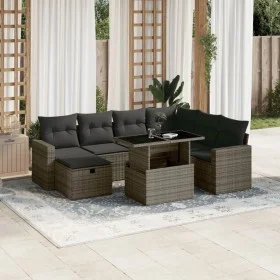 Set de sofás de jardín y cojines 8 piezas ratán sintético gris by vidaXL, Garden sets - Ref: Foro24-3274840, Price: 513,04 €,...