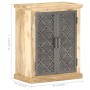 Aparador con puertas de acero madera mango macizo 60x35x75 cm de vidaXL, Aparadores - Ref: Foro24-289094, Precio: 319,19 €, D...