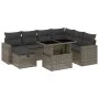 Set de sofás de jardín y cojines 8 piezas ratán sintético gris by vidaXL, Garden sets - Ref: Foro24-3274840, Price: 513,04 €,...