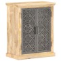 Aparador con puertas de acero madera mango macizo 60x35x75 cm de vidaXL, Aparadores - Ref: Foro24-289094, Precio: 319,19 €, D...