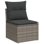 Gartensofagarnitur 7-teilig mit grauen Polstern aus synthetischem Rattan von vidaXL, Gartensets - Ref: Foro24-3274660, Preis:...