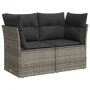 Set de sofás de jardín 7 pzas con cojines ratán sintético gris de vidaXL, Conjuntos de jardín - Ref: Foro24-3274660, Precio: ...