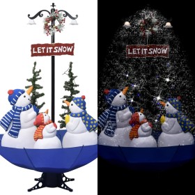 Christmas tree with snow with blue PVC umbrella base 170 cm by vidaXL, Christmas trees - Ref: Foro24-289930, Price: 189,04 €,...
