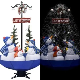 Christmas tree with snow with blue PVC umbrella base 170 cm by vidaXL, Christmas trees - Ref: Foro24-289930, Price: 186,17 €,...