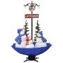 Weihnachtsbaum mit Schnee mit blauem PVC-Schirmständer 170 cm von vidaXL, Weihnachtsbäume - Ref: Foro24-289930, Preis: 189,04...