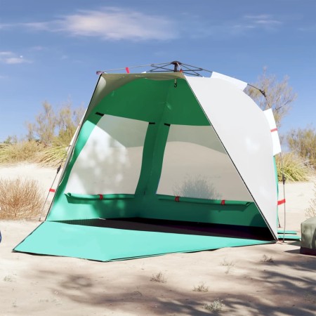 Tienda de playa 3 personas impermeable apertura rápida verde by vidaXL, tents - Ref: Foro24-4005312, Price: 81,15 €, Discount: %