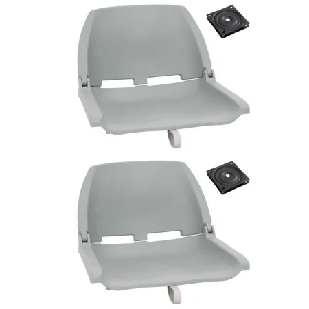 Set de asientos plegables para barco 4 uds gris by vidaXL, Sailboat parts - Ref: Foro24-272240, Price: 140,64 €, Discount: %