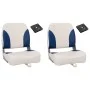 Set asientos plegables para barco 4 uds con cojín blanco y azul by vidaXL, Sailboat parts - Ref: Foro24-272242, Price: 133,61...