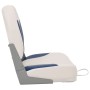 Set asientos plegables para barco 4 uds con cojín blanco y azul de vidaXL, Piezas para veleros - Ref: Foro24-272242, Precio: ...