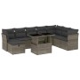 Gartenmöbel-Set 9-teilig mit grauen Polstern aus synthetischem Rattan von vidaXL, Gartensets - Ref: Foro24-3274710, Preis: 56...