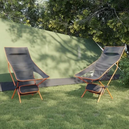Faltbare Campingstühle, 2 Stück, aus schwarzem Oxford-Stoff und Aluminium. von vidaXL, Campingmöbel - Ref: Foro24-366545, Pre...
